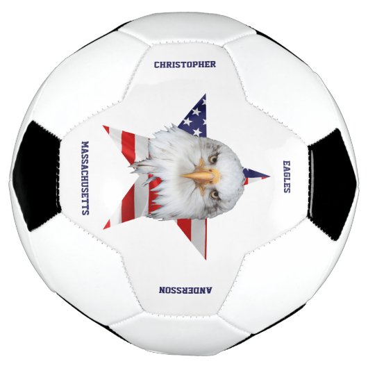 Weißkopfadler, die amerikanische Flagge, Star Fußball (Gedreht)