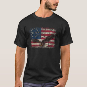 Weißkopfseeadler 4. Juli Amerikanische Flagge Land T-Shirt