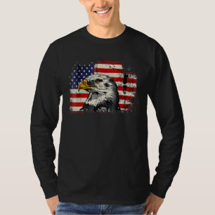 Weißkopfseeadler 4. Juli USA Amerikanische Flagge T-Shirt