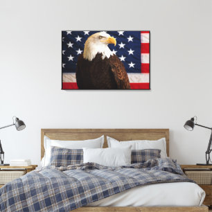 Weißkopfseeadler 4. Juli Wrapped Leinwanddruck