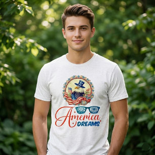 Weißkopfseeadler Amerika Träume Unabhängigkeit Pat Tri-Blend Shirt
