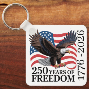 Weißkopfseeadler Amerikanische Flagge 250 Jahre Fr Schlüsselanhänger