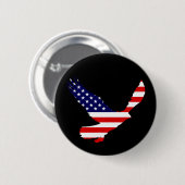 Weißkopfseeadler-amerikanische Flagge Button (Vorne & Hinten)