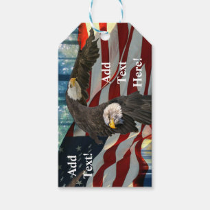 Weißkopfseeadler Amerikanische Flagge Geschenkanhänger