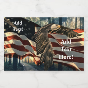 Weißkopfseeadler Amerikanische Flagge Landstraße L Lebensmitteletikett