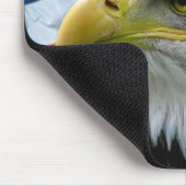 Weißkopfseeadler-amerikanische Flagge Mousepad (Ecke)