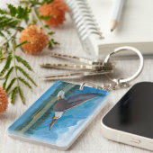 Weißkopfseeadler-Ansteigen Schlüsselanhänger (Vorderseite rechts)