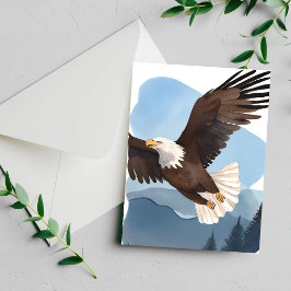 Weißkopfseeadler-Aquarellmalerei Karte