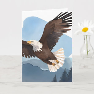 Weißkopfseeadler-Aquarellmalerei Karte