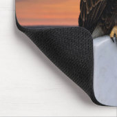 Weißkopfseeadler auf einem Grabstein mit Hundemark Mousepad (Ecke)