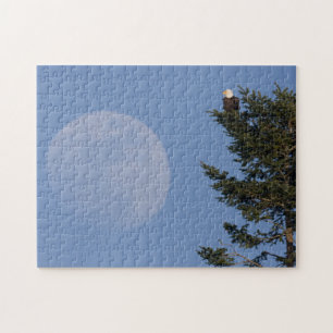 Weißkopfseeadler Aufgehender Vollmond Puzzle
