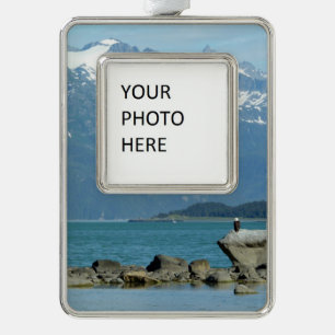 Weißkopfseeadler bei Skagway Alaska Rahmen-Ornament Silber