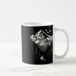 Weißkopfseeadler Berge Kiefern Bäume Berg Natur Kaffeetasse