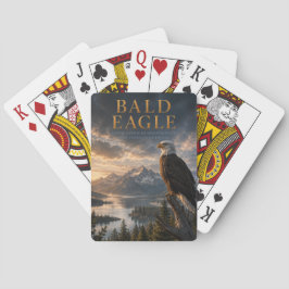 Weißkopfseeadler-Bergsee-TIERE-Poker Spielkarten