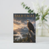 Weißkopfseeadler-Bergsee-TIERE Postkarte (Stehend Vorderseite)