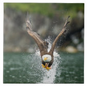 Weißkopfseeadler der große Fang Fliese (Vorderseite)