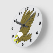 Weißkopfseeadler-Design Runde Wanduhr (Winkel)