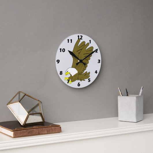Weißkopfseeadler-Design Runde Wanduhr (Büro)