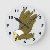 Weißkopfseeadler-Design Runde Wanduhr (Vorderseite)