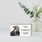 Weißkopfseeadler drapiert in der amerikanischen visitenkarte (Stehend Vorderseite)