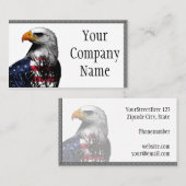 Weißkopfseeadler drapiert in der amerikanischen visitenkarte (Vorne/Hinten)