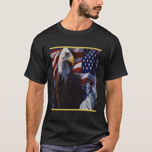 Weißkopfseeadler ein Freiheitsstatue eine T-Shirt (Vorderseite)