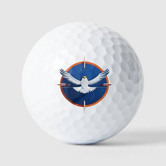 Weißkopfseeadler-Emblem Golfball (Vorderseite)