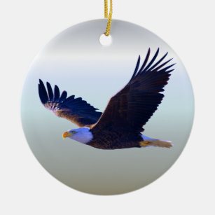 Weißkopfseeadler-Fliegen Keramik Ornament
