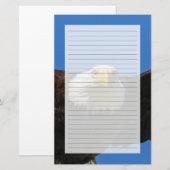 Weißkopfseeadler Flug nah Briefpapier (Vorne/Hinten)
