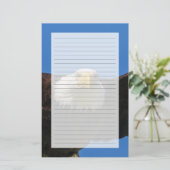 Weißkopfseeadler Flug nah Briefpapier (Stehend Vorderseite)