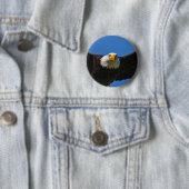 Weißkopfseeadler Flug nah Button (Beispiel)