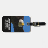 Weißkopfseeadler Flug nah Gepäckanhänger (Vorderseite horizontal)