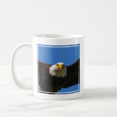 Weißkopfseeadler Flug nah Kaffeetasse (Links)
