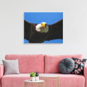 Weißkopfseeadler Flug nah Leinwanddruck (Insitu (Wohnzimmer))