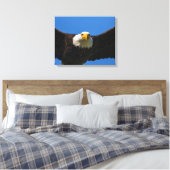 Weißkopfseeadler Flug nah Leinwanddruck (Insitu (Schlafzimmer))