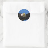 Weißkopfseeadler Flug nah Runder Aufkleber (Tasche)