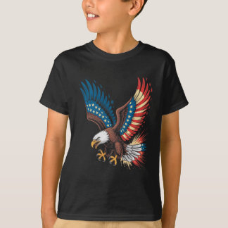 Weißkopfseeadler Flügel Amerikanische Flagge 4. Ju T-Shirt