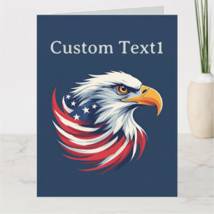 Weißkopfseeadler-Geschenk für ihn – USA-patriotisc Karte