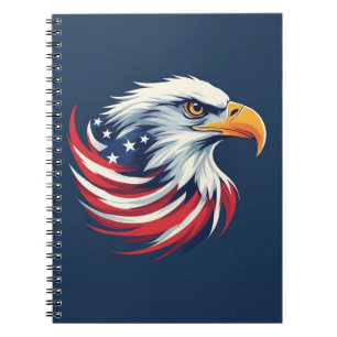 Weißkopfseeadler-Geschenk für ihn – USA-patriotisc Notizblock