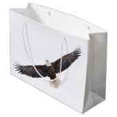 Weißkopfseeadler Große Geschenktüte (Rückseite Schrägansicht)