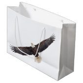 Weißkopfseeadler Große Geschenktüte (Vorderseite Schrägansicht)