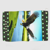 Weißkopfseeadler - Großer Vogel Golfhandtuch (Horizontal)
