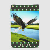 Weißkopfseeadler - Großer Vogel Golfhandtuch (Vorderseite)