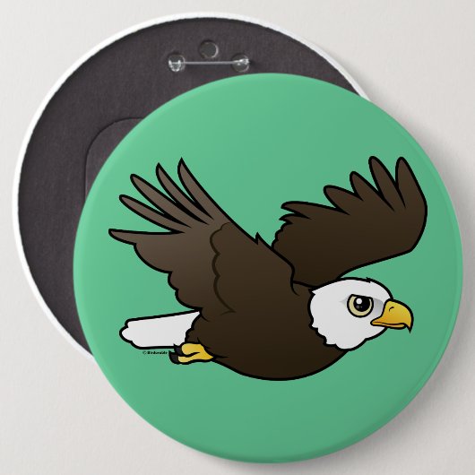 Weißkopfseeadler im Flug Button (Vorne & Hinten)