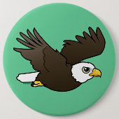 Weißkopfseeadler im Flug Button (Vorderseite)
