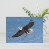 Weißkopfseeadler im Flug Dankeskarte (Stehend Vorderseite)