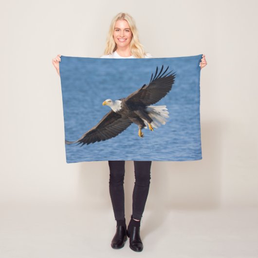 Weißkopfseeadler im Flug Fleecedecke (Beispiel)