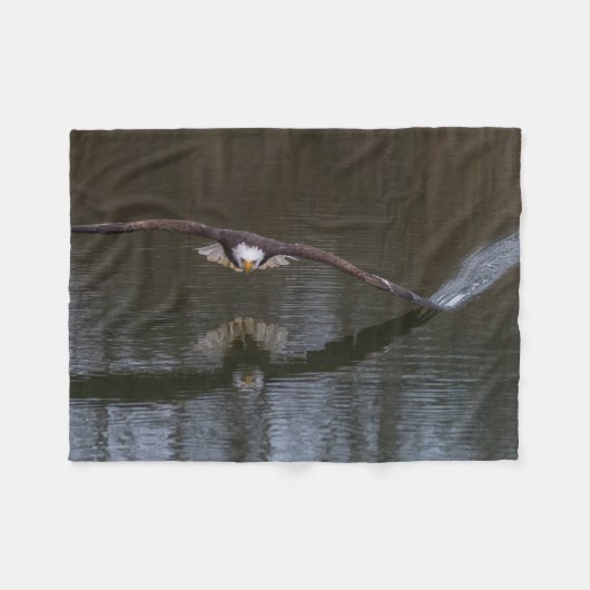 Weißkopfseeadler im Flug Fleecedecke (Vorderseite (Horizontal))