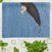 Weißkopfseeadler im Flug Geschirrtuch (Gefaltet)