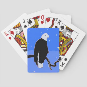 Weißkopfseeadler im Winter - Originale Wildtierkun Spielkarten